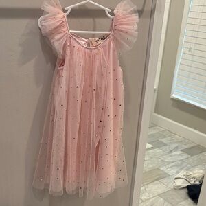 Pink Tulle Kids Formal Dress